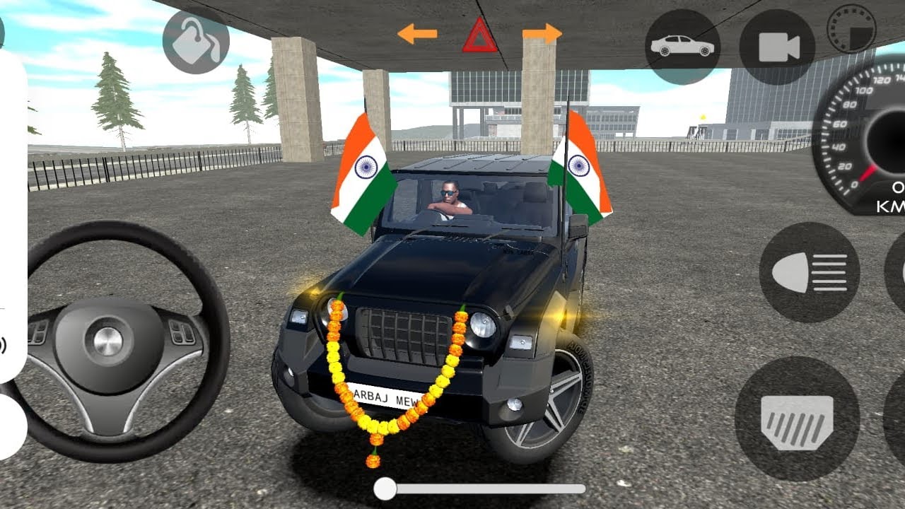 Modified Mahindra Thar 👿👿Black Thar Indian gadi wala game Indian simulator 3D driving Android 2025 😱