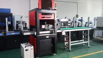 enclosed uv laser marking machine with CCD visual positioning system and conveyor belt