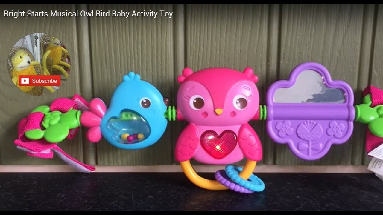 bright starts bouncer pink owl