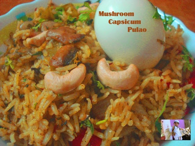 Mushroom Capsicum Pulao | South Indian Cuisine