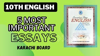 10th English Most Important Essays Karachi board By Muzamil Academy