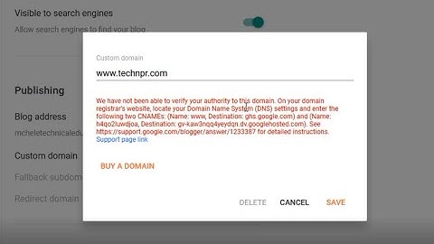 We have not been able to verify your authority to this domain. verifying steps