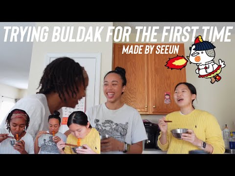 end of semester vlog, trying tteokbokki and buldak, seeun in clt