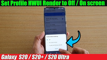 Galaxy S20/S20+: How to Set Profile HWUI Render to Off / On screen / In ADB Shell Sumpsys Gfxinfo