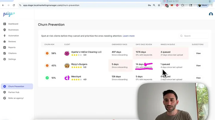 Stop Your Agency Clients from Canceling Before It's Too Late With Paige's Churn Prevention Dashboard