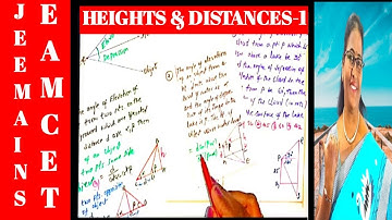 Heights and Distances-1 JEE MAINS/EAMCET with concept SHORTCUTS in Secs. MATHS SUPER TIPS AND TRICKS