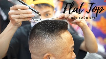 Trình Tự Cắt 1 Kiểu Tóc Flat Top - Đầu Đinh Vuông | Hướng Dẫn Cắt Tóc Nam Đẹp | Ng . Tuấn Barber 17