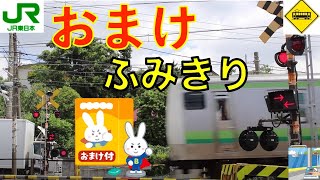 【踏切】おまけ警報灯踏切　JR横浜線　Japan Railway crossing JR Yokohama LINE RAILWAY(Kanagawa japan)
