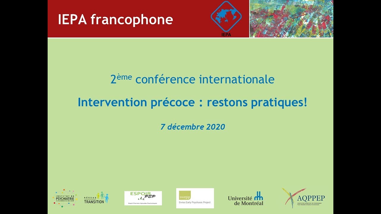 2ème conférence internationale de l'IEPA francophone YouTube