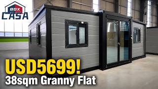 Casa Box: 20ft Expandable Container Home Sample Modern Granny Flat