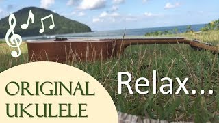 Original Relaxing Ukulele Music Played at The Beach - Ocean Waves Sounds!!