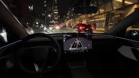 Tesla makes turns drives autonomously