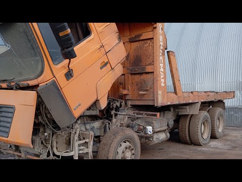 Разрезаем самосвальный кузов, на металлолом. подготовка к ремонту.