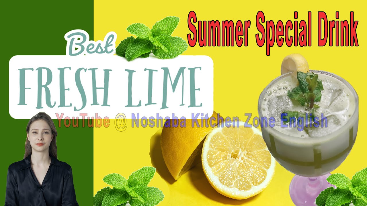 Refreshing Fresh Mint Lime Juice Recipe By Noshaba Kitchen Zone English YouTube