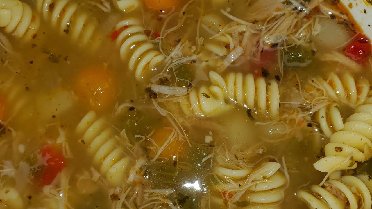 How to make chicken 🐔 noodle soup, with a twist - YouTube