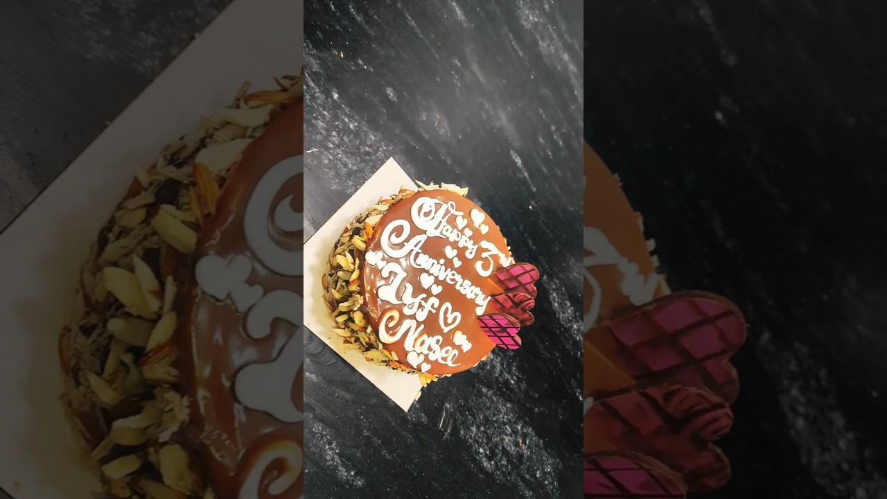 Milky nutty cake design 😋