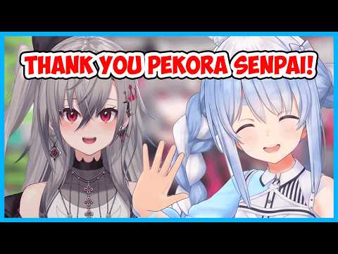 Riona is grateful to be able to perform at Pekora's birthday