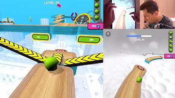 Going Balls 81-90 Levels Walkthrough on iPad Pro - Mobile Game for Android / iOS