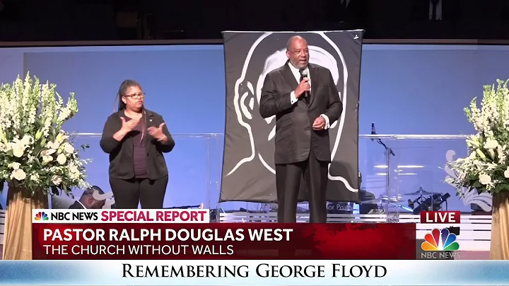 Pastor Ralph Douglas West speaks at George Floyd's...