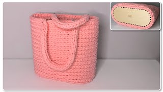 Wooden Crochet Box Bag