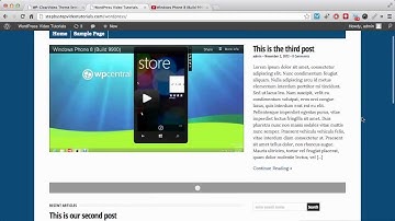 WordPress Tutorials: 18 - Setting the featured post and embedding video
