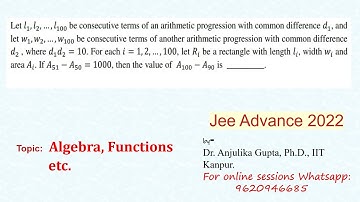 Q27 || JEE Adv 2022 || A.P./G.P. || Algebra