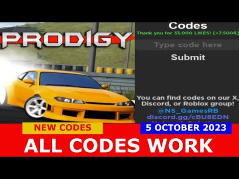 *NEW ADDITIONAL CODES* Prodigy Drift [ALPHA] ROBLOX ALL CODES October 5, 2023