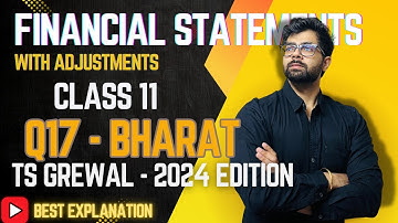 Financial Statement Analysis Final Accounts with Adjustments Q17 TS Grewal Solutions BHARAT