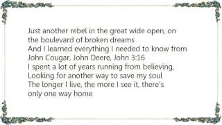 Video thumbnail of "Keith Urban - John Cougar John Deere John 316 Lyrics"