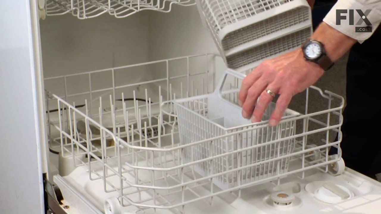 GE Dishwasher Repair – How to replace Silverware Basket - YouTube