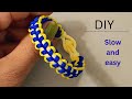😮 Easy and Stylish Two Colour Macrame Bracelet 💛💙| Knotwithpriyanshi554