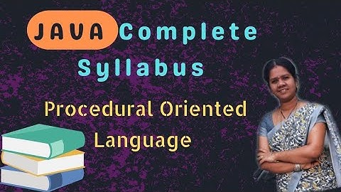 Procedural oriented language || 2 ||JAVA COURSE in telugu