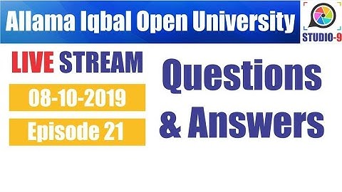 AIOU Studio 9 - Live Stream | Episode 21