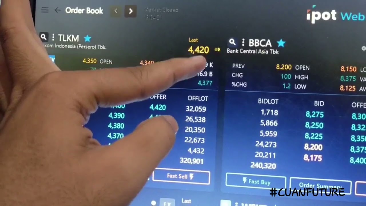 HOW TO READ THE ORDERBOOK ON IPOT WEB trading tutorial indopremier 