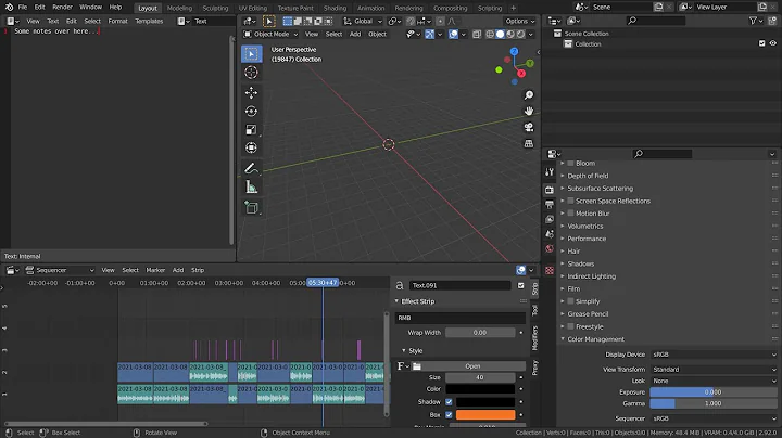 User Interface configuration - Introduction to Scientific Visualization with Blender