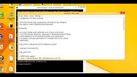 comment configurer le sendmail de xampp pour envoyer des mails