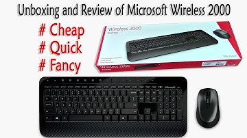 Review of Amazing Microsoft Wireless 2000 Bluetooth Keyboard and mouse