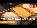 Terrifying tower of cheese  man v food  cant stop wont stop weekends