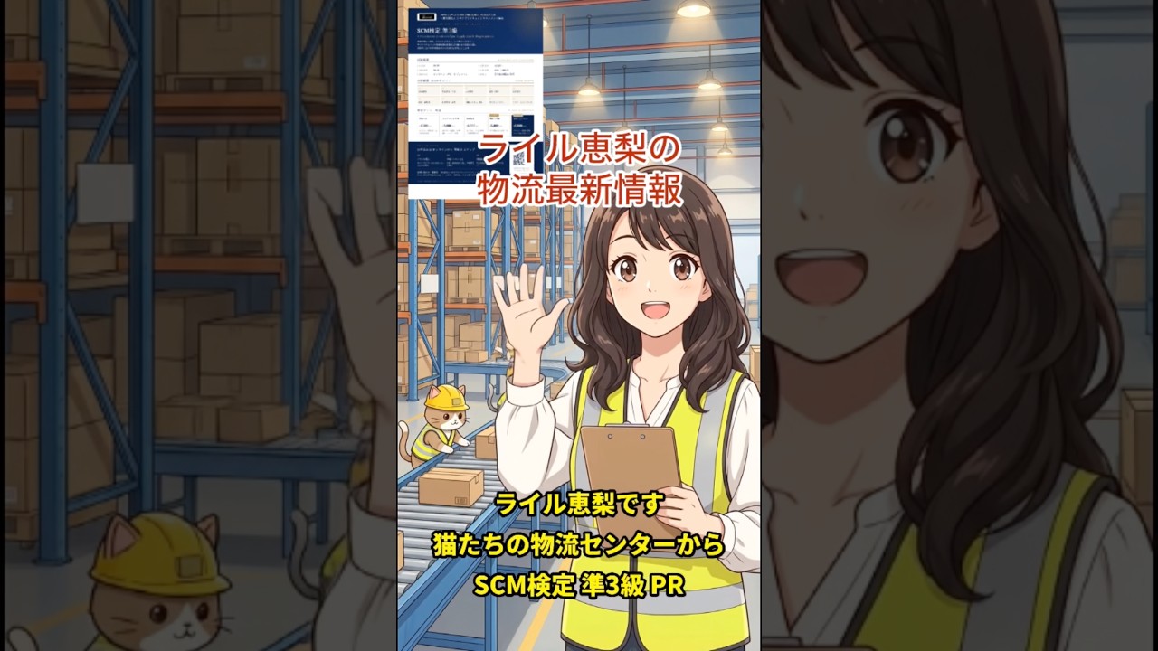【にゃんこ物流センターからSCM検定準3級にびっくり】#物流 #サプライチェーン #アニメ#animation#shortsfeed