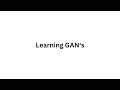 learning GAN's late at night #ai #ml #deeplearning #programming #python