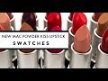 NEW MAC powder kiss lipstick swatches | Sabrina Anijs
