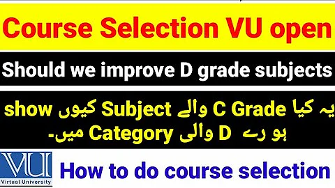 Good News Big change in VU course selection Fall 2023 | How to to course selection in vu