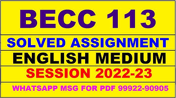 becc 113 solved assignment 2022-23 in english | becc 113 solved assignment 2022-23 | becc 113 2023
