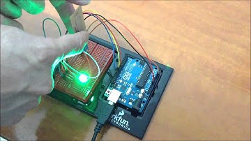 Arduino 10: LED RGB controlado usando un potenciómetro táctil (soft potentiometer)