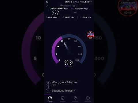 Speed test 4G+ Bouygues Normandie 222Mbps