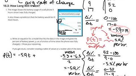Unit 4 lesson 18 using functions to model battery power
