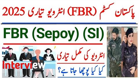 Custom FBR Sepoy & SI Interview Preparation 2025 | FBR Soldier Interview Questions | @fortjobs