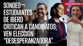 SONDEO¬ Estudiantes de IBERO critican a candidatos; ven elección “desesperanzadora'