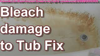 BATH TUB ORANGE BATH TUB Porcelain Damaged by BLEACH HOW TO REPAIR FIX SOLVED AMAZING