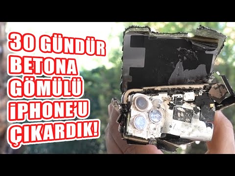 1 Ay Önce Betona Gömdüğümüz iPhone 11 Pro Max'i Çıkardık! (Çalıştı mı?)